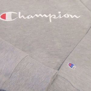 Champion girls gray pullover hooded sweatshirt